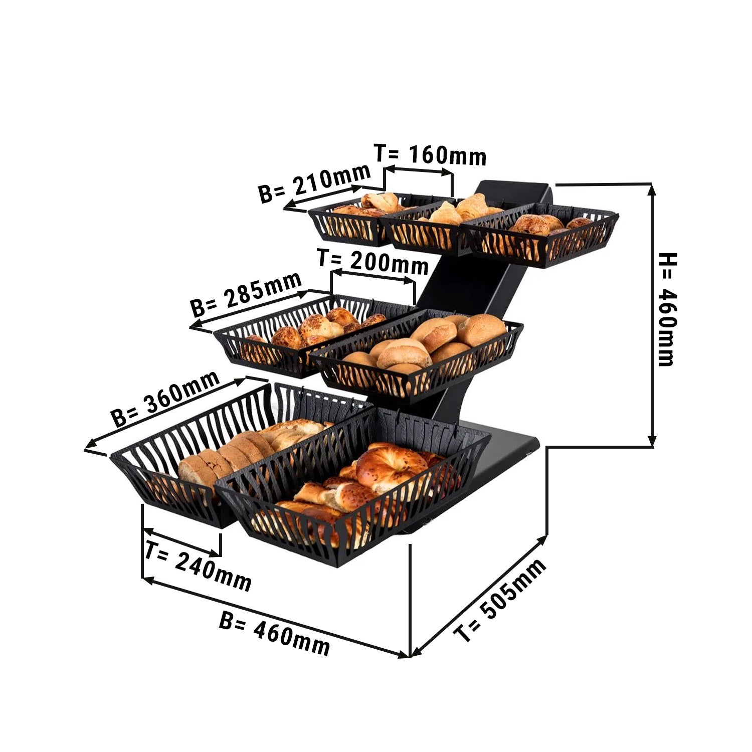 Bread rack - with 7 baskets