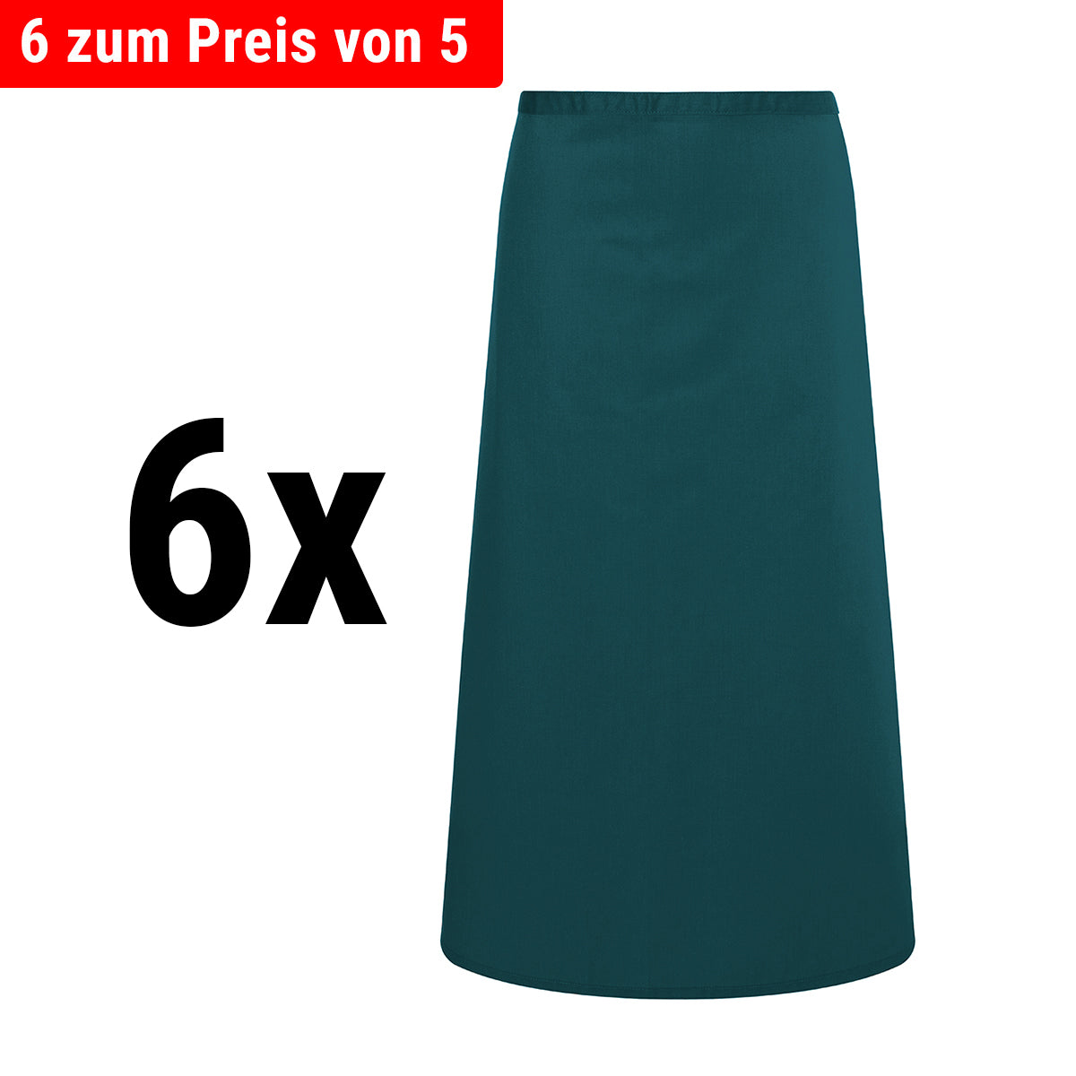 (6 pieces) Karlowsky - Bistro apron Basic - pine green