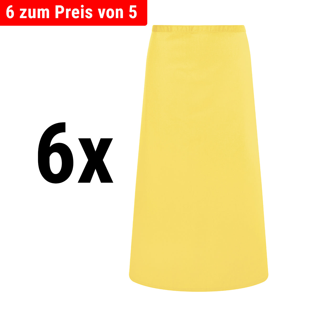 (6 pieces) Karlowsky - Apron Bistro Basic - sunny yellow