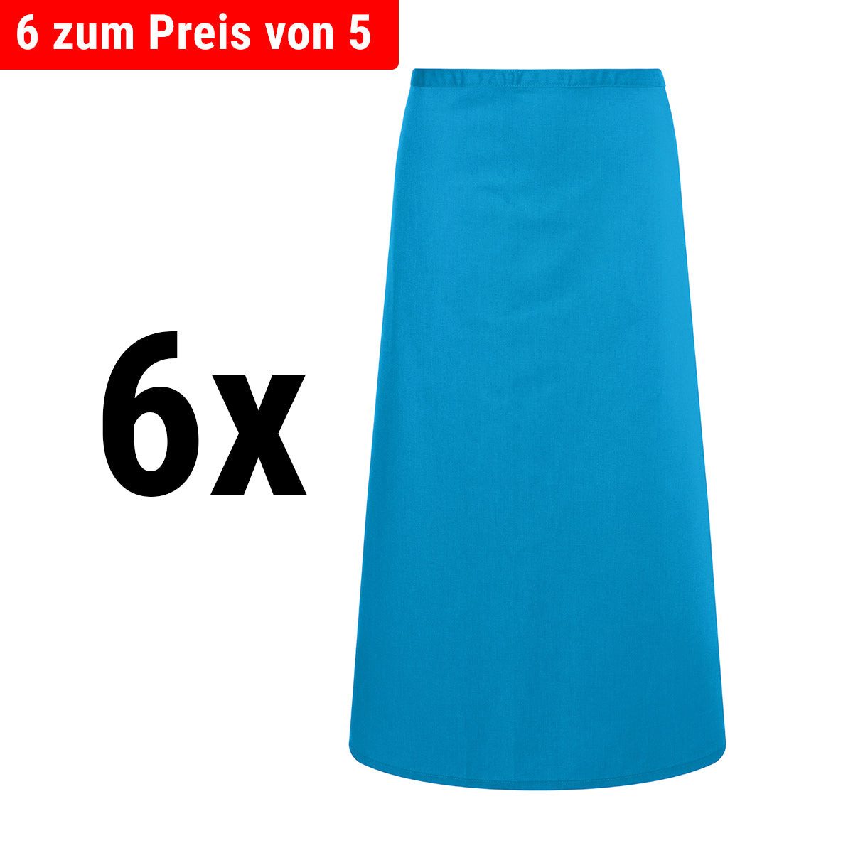 (6 pieces) Karlowsky - Apron Bistro Basic - turquoise