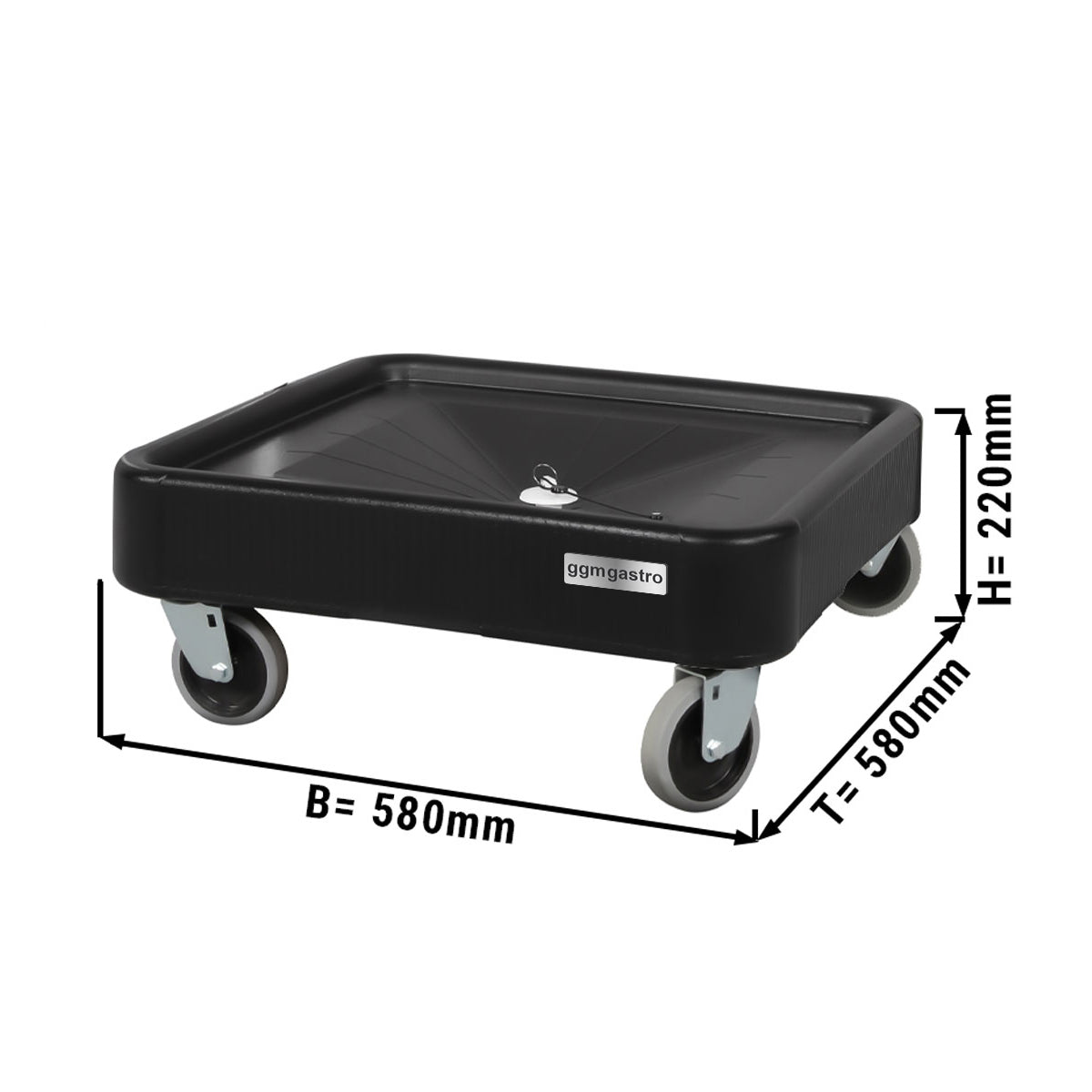 Transport trolley for thermal boxes - 58 x 58 cm