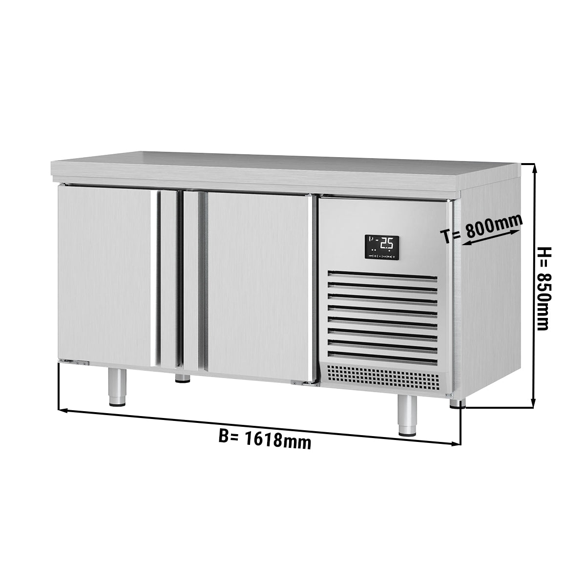 Refrigerated table for bakery products (EN) - with 2 doors