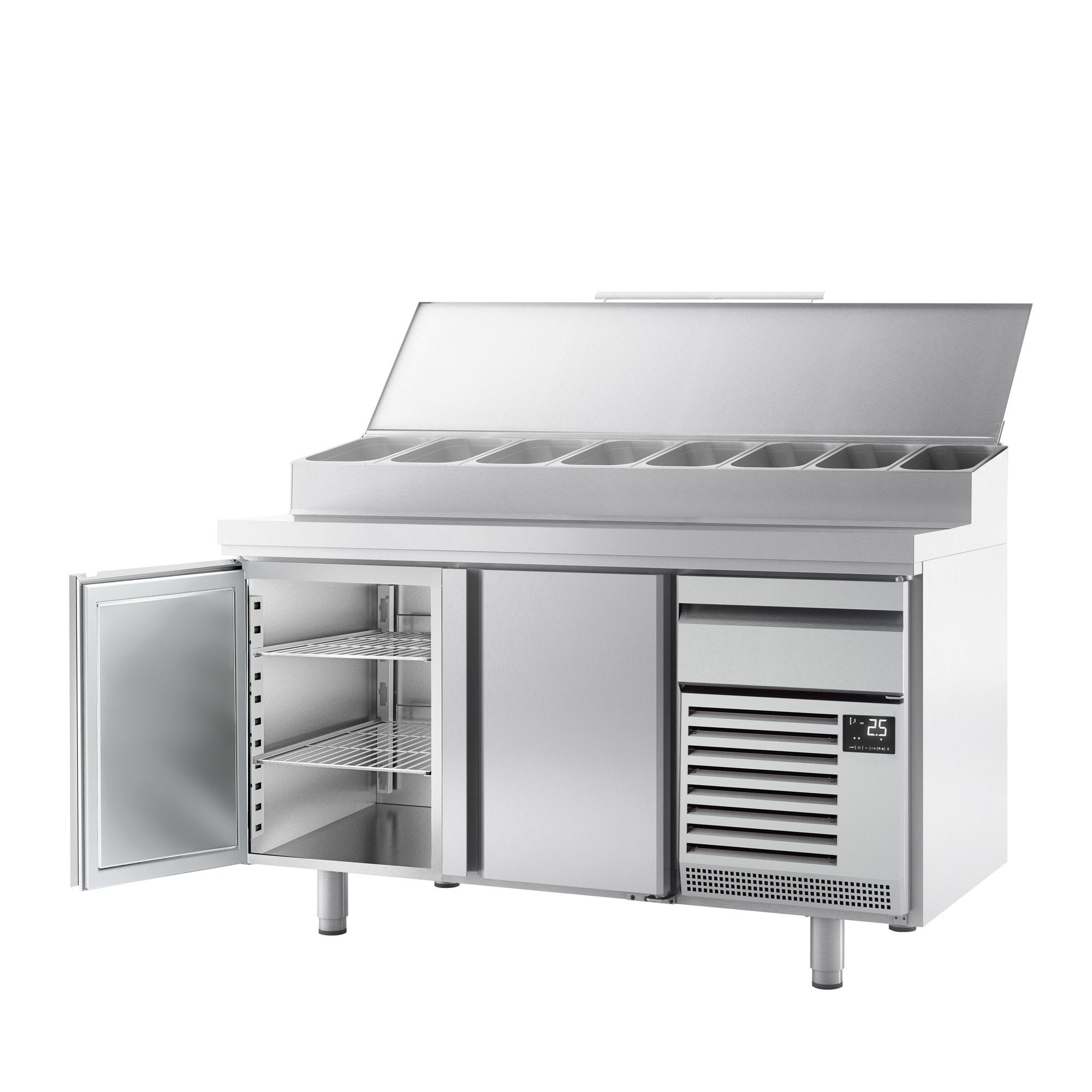 Refrigerated bakery table (EN) - with 2 doors and 1 drawer 1/3