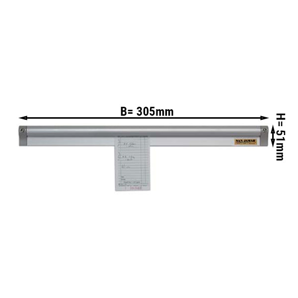 Note rails 305 mm aluminum