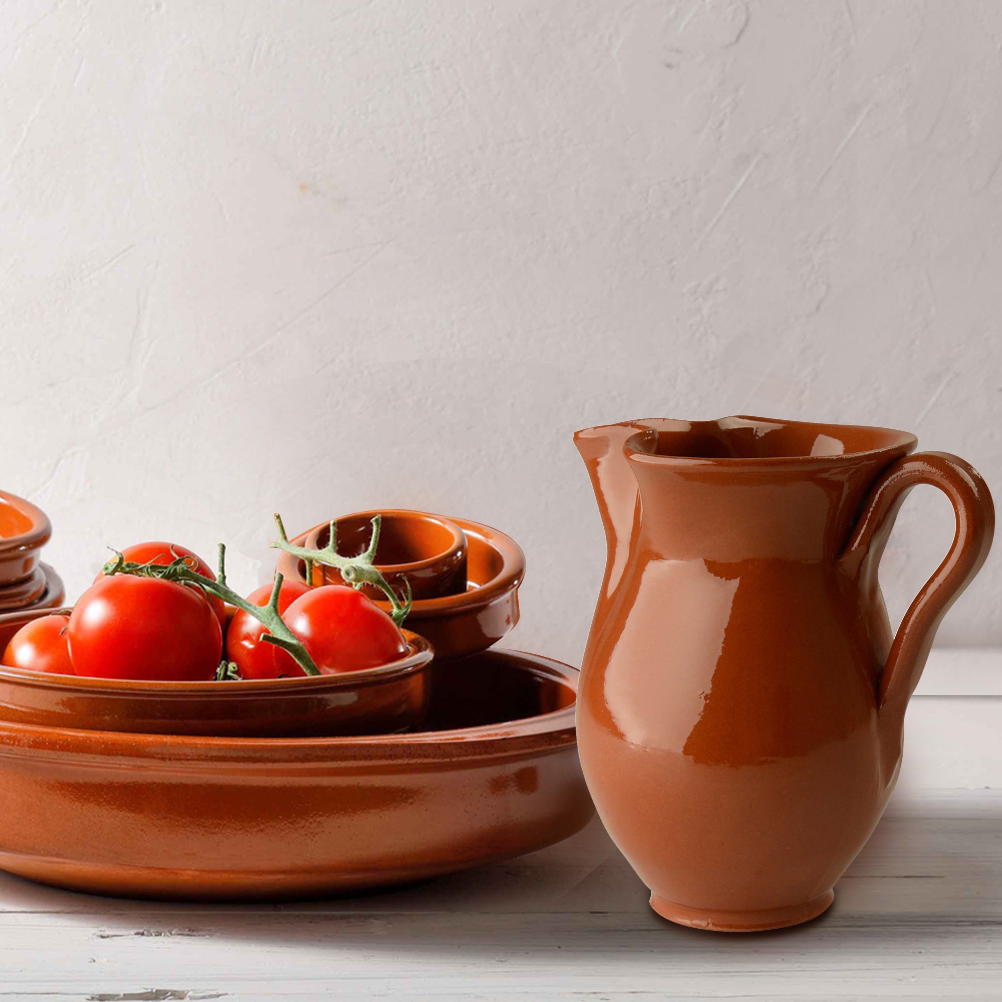 (6 pieces) CLASSICO - Tapas jug - 500 ml - Brown