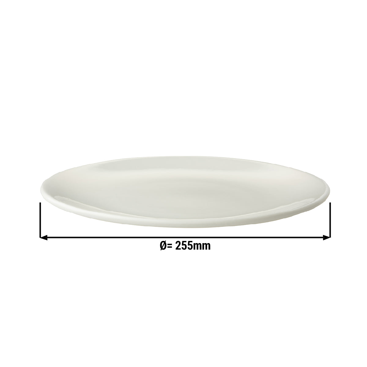 (12 pcs.) Maastricht coupe plate - Ø 25.5 cm - ivory