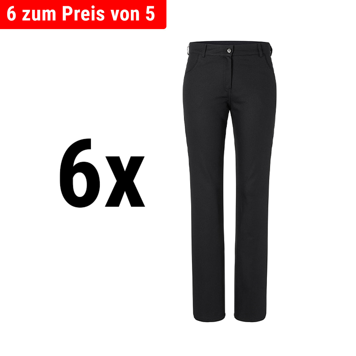 (6 pieces) Karlowsky - Tina women's trousers - black - size: 38