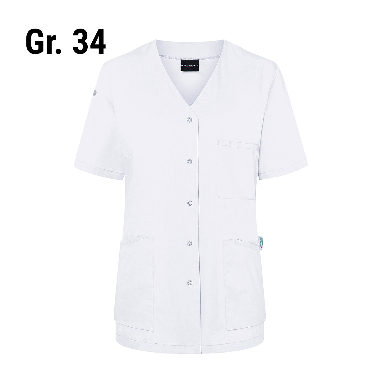 (6 pieces) Karlowsky - Women's Essential Short Sleeve Jacket - White - Size: 34