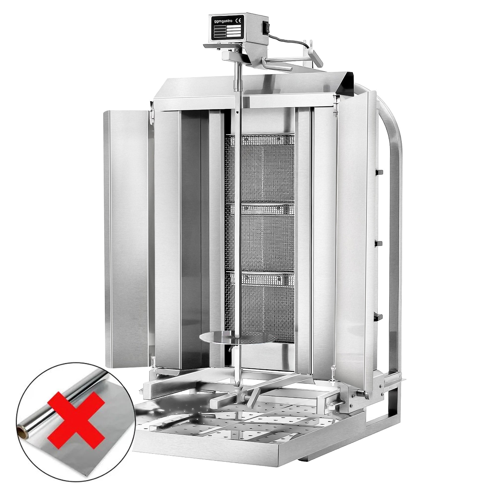 Düner grill with 3 rheotans - maximum 40 kg - incl. safety cover