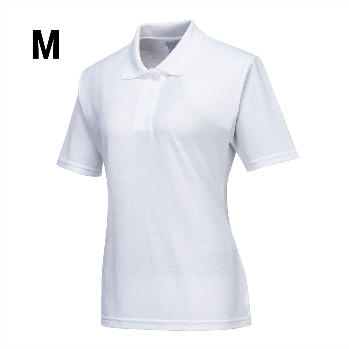 Women's polo shirt - white - size: M