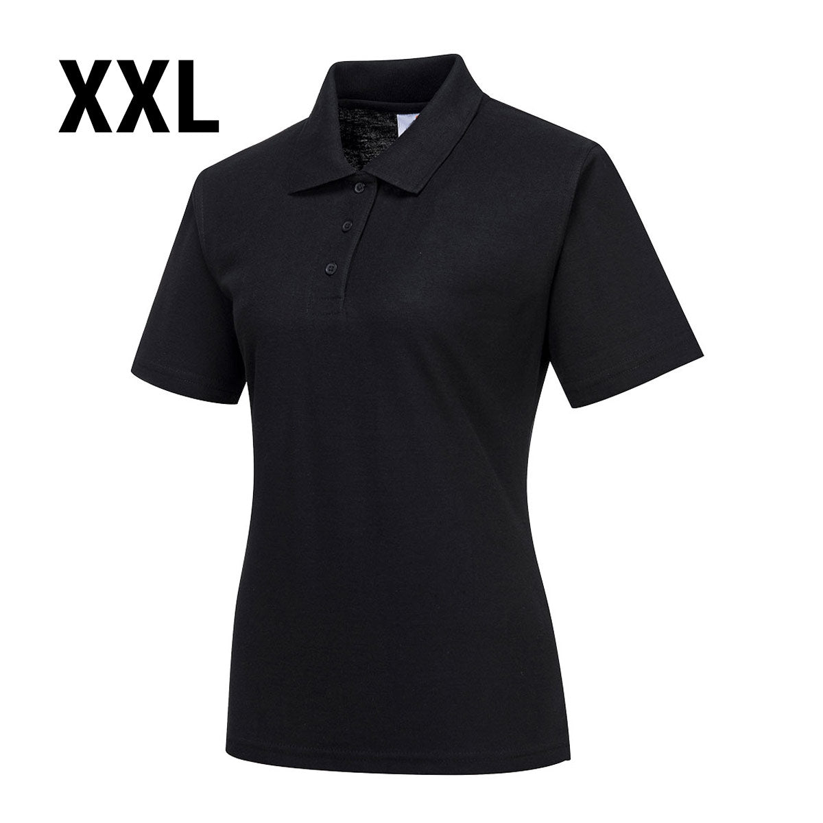 Women's polo shirt - black - size: XXL