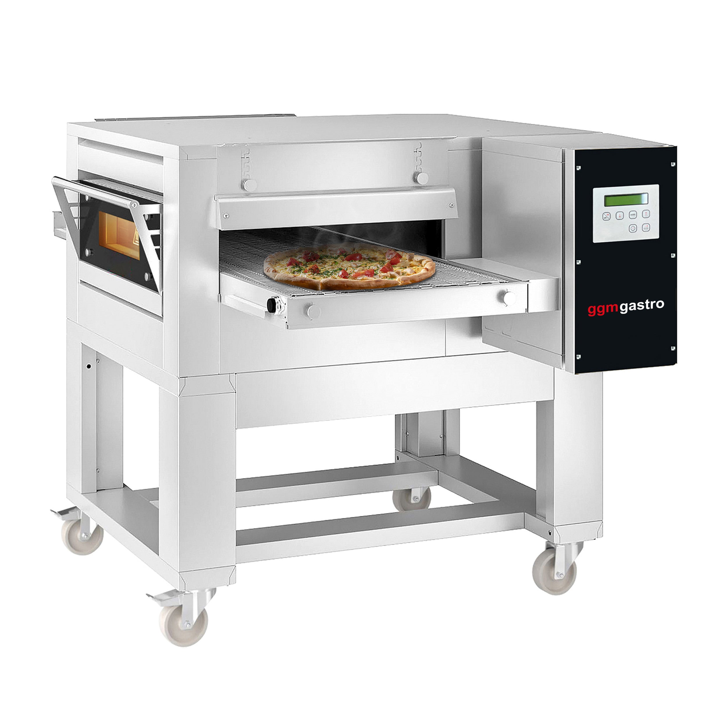 Gas conveyor oven - 2.0 x 1.55 m - including base