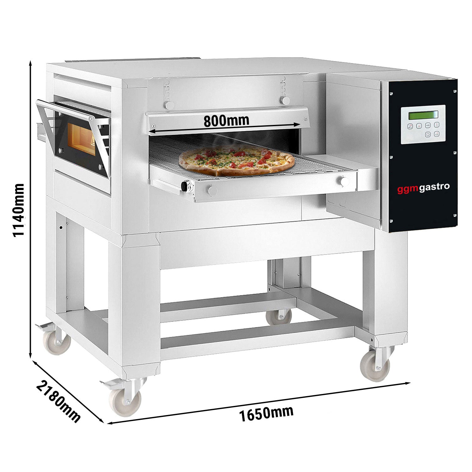 Electric Conveyor Oven - 1.67 x 2.15 m - incl. Basic framework