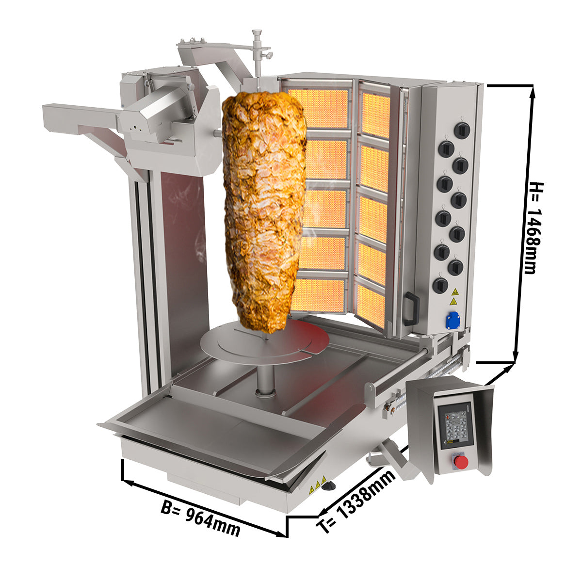 Gas kebab robot - up to max. 150 kg