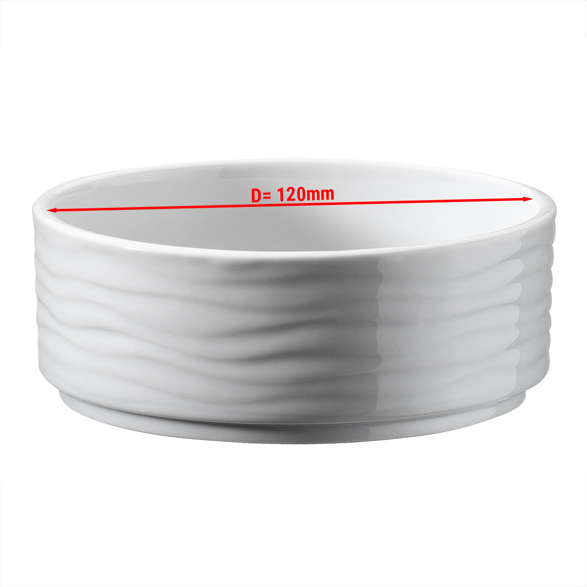 (12 pieces) SEA WAVE - dessert / salad bowl - Ø 12 cm