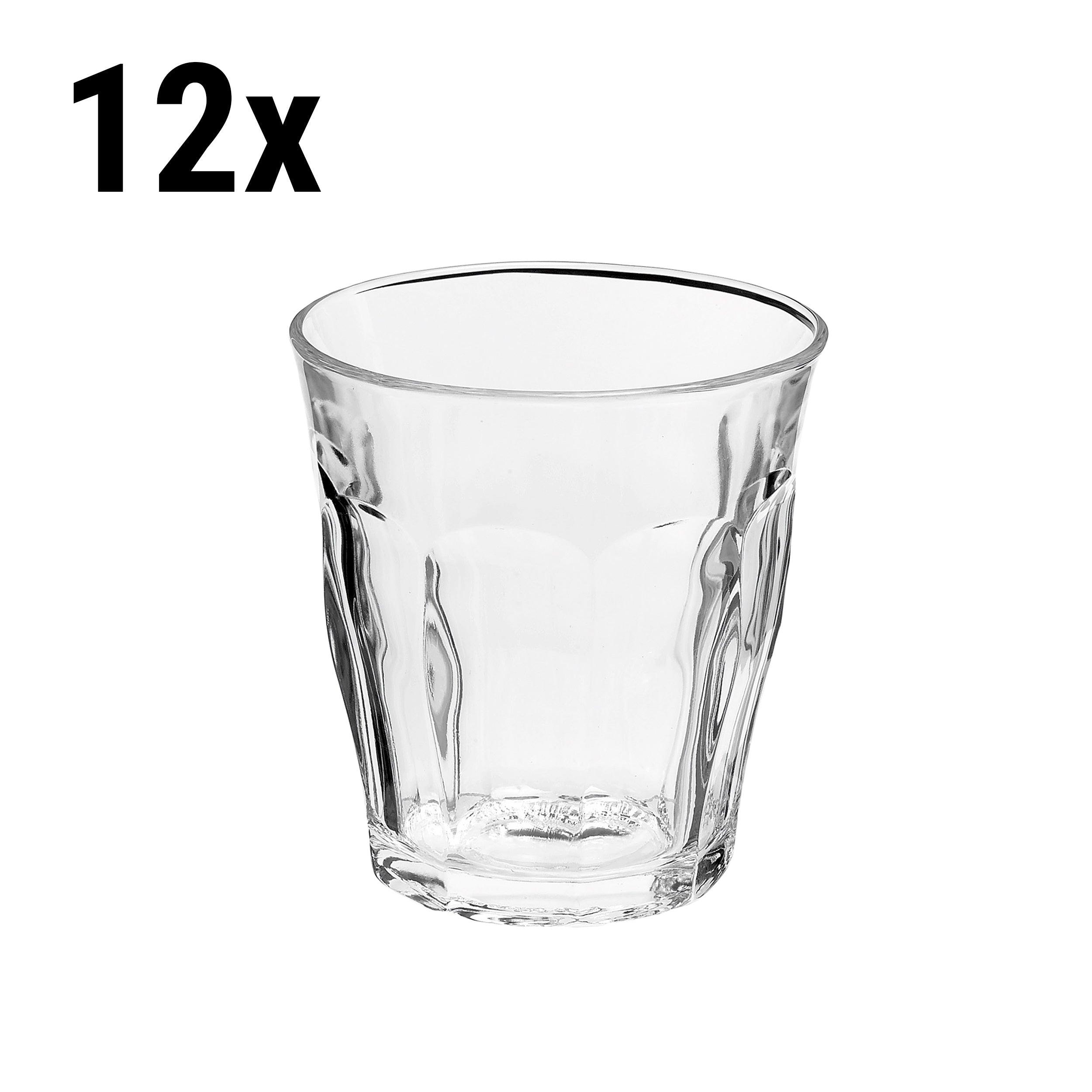 (12 pieces) Duralex universal drinking glass - ISTANBUL - 90 ml - Transparent