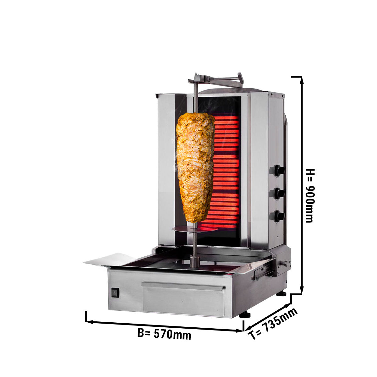 Düner grill with 3 rheotans / maximum 40 kg