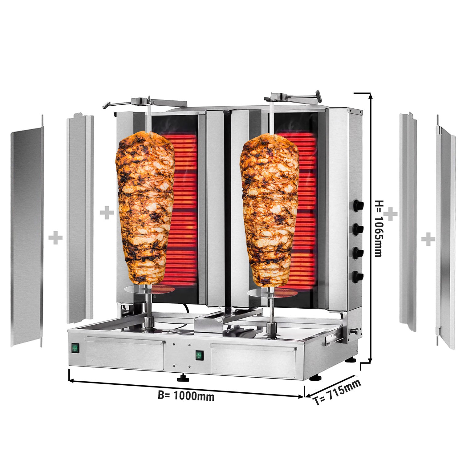 Düner grill 4+4 reotana / maximum 120 kg