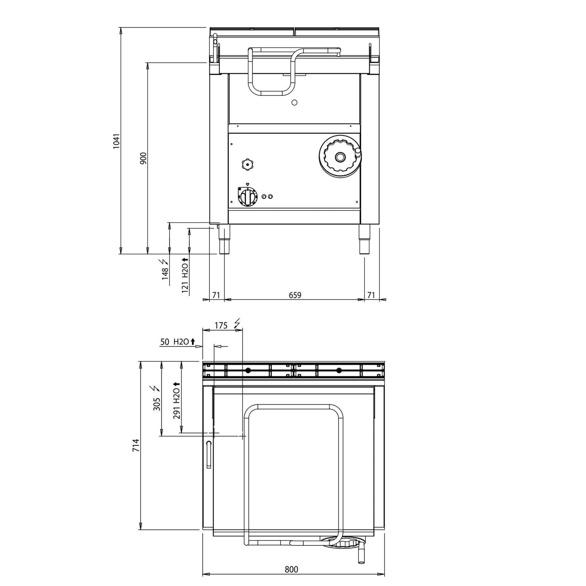 Electric turning pan 60 liters (9 kW)