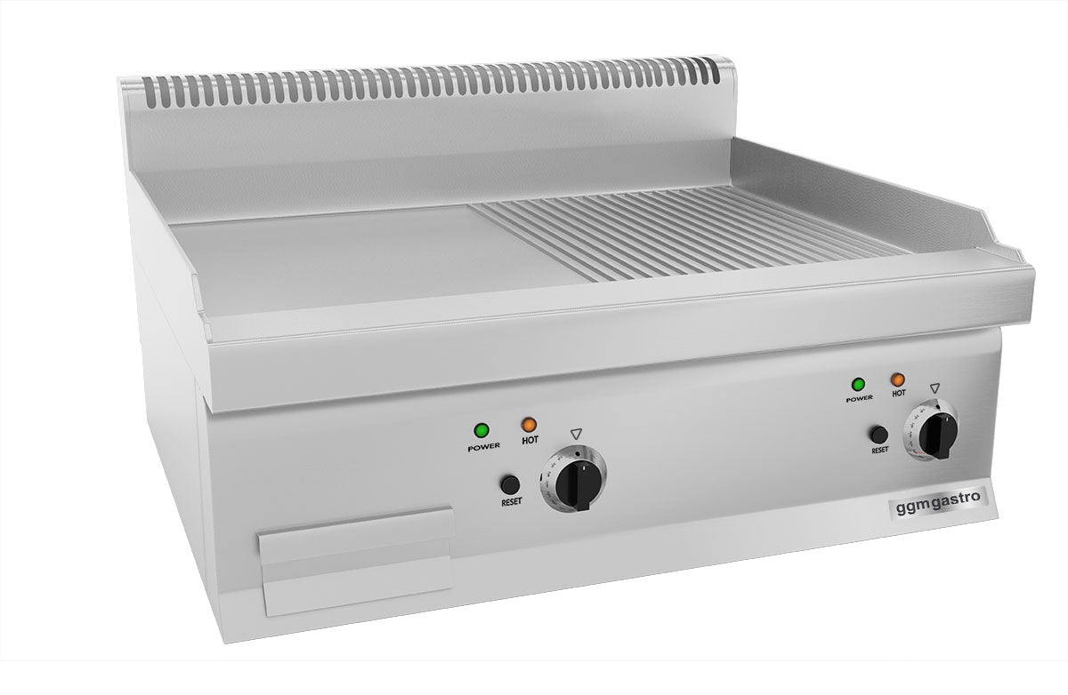 Electric griddle - smooth-ribbed (8 kW)