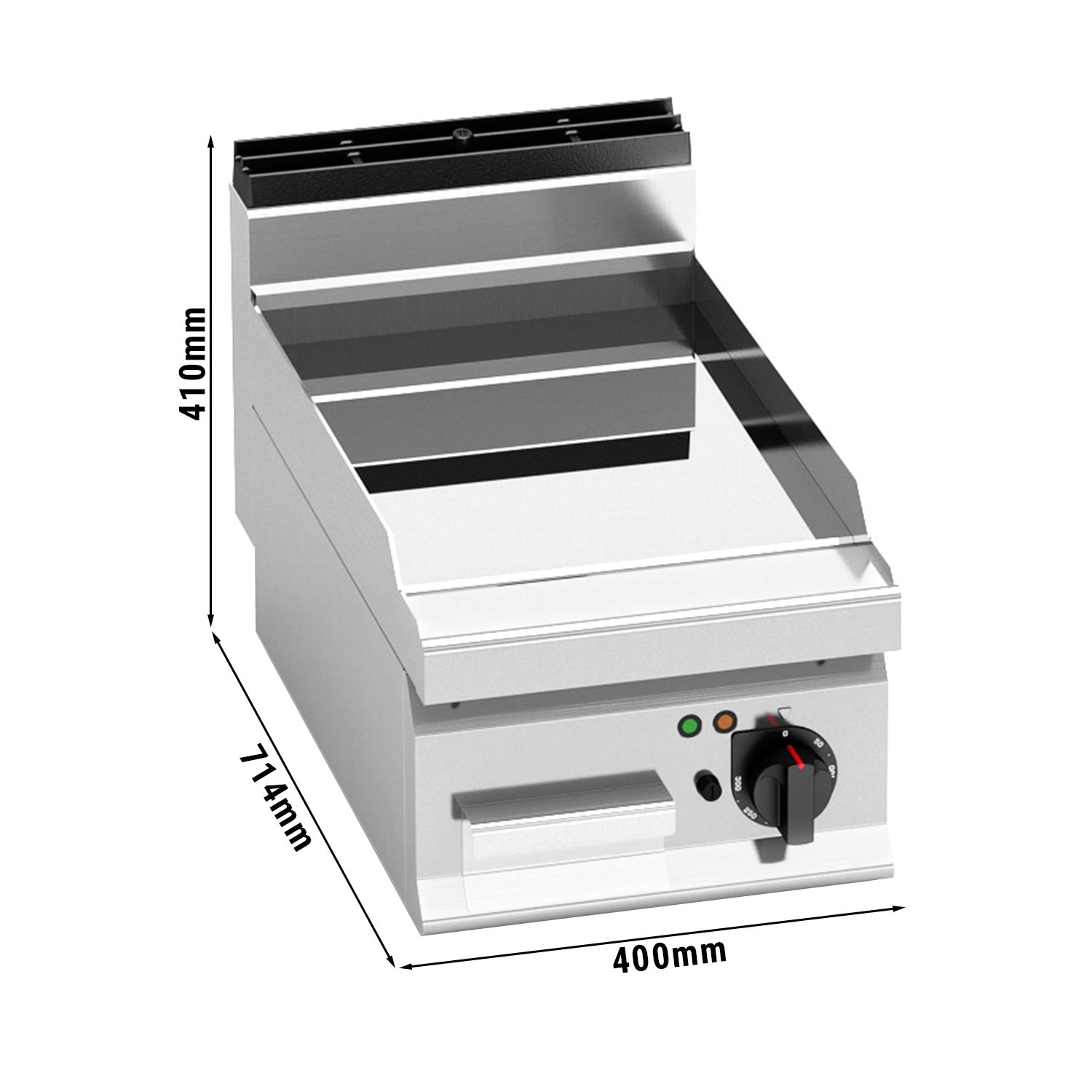 Electric griddle, smooth, with mirror finish (4.8 kW)