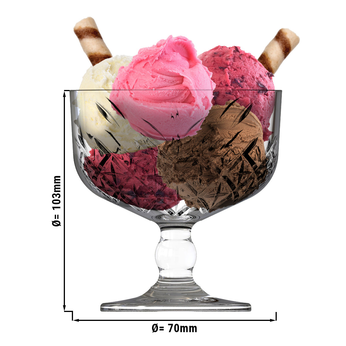 (24 броя) Чаша за сладолед Timeless - 0,25л