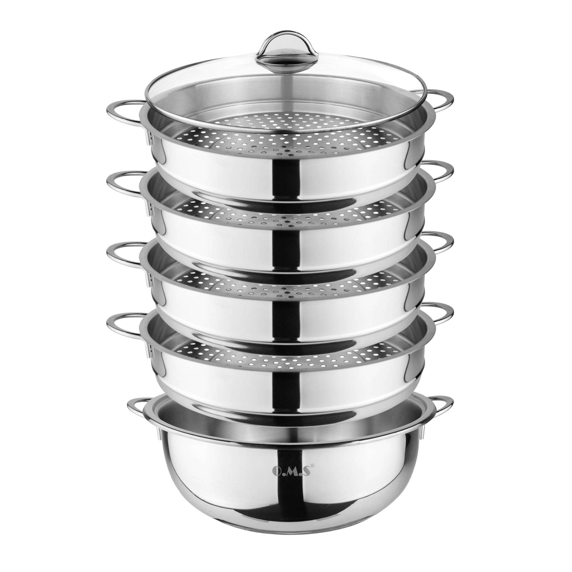 Stainless Steel 6 Piece Steamer | Steam cooker - Ø 320 mm