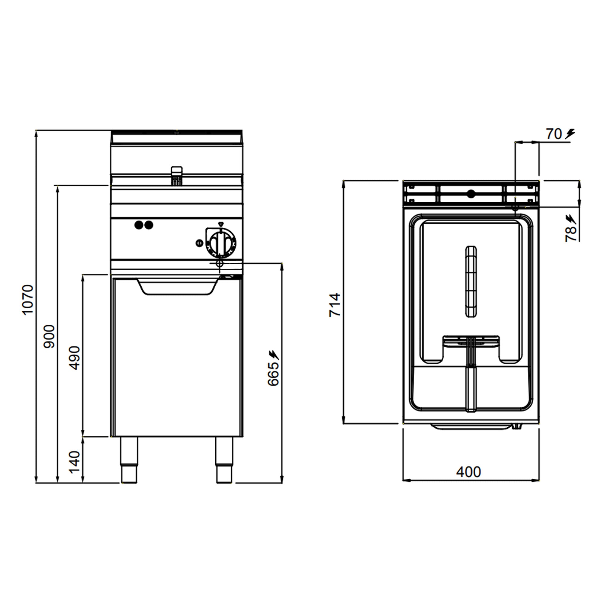 Electric fryer 18 liters (13.5 kW)