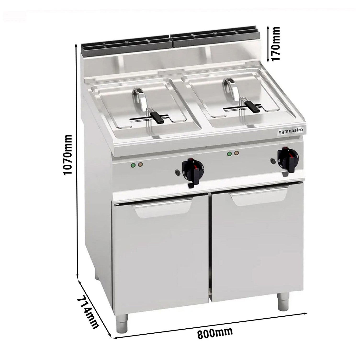 Electric fryer 10+10 liters (12 kW)