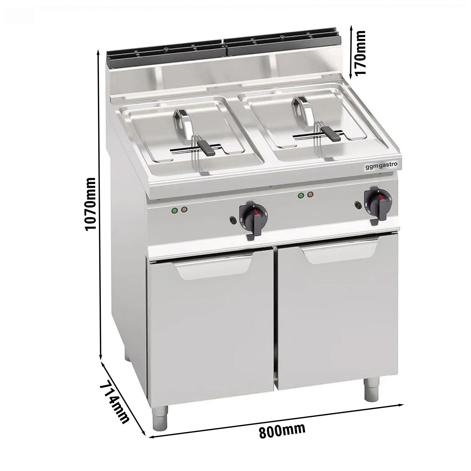 Electric fryer 18+18 liters (27 kW)