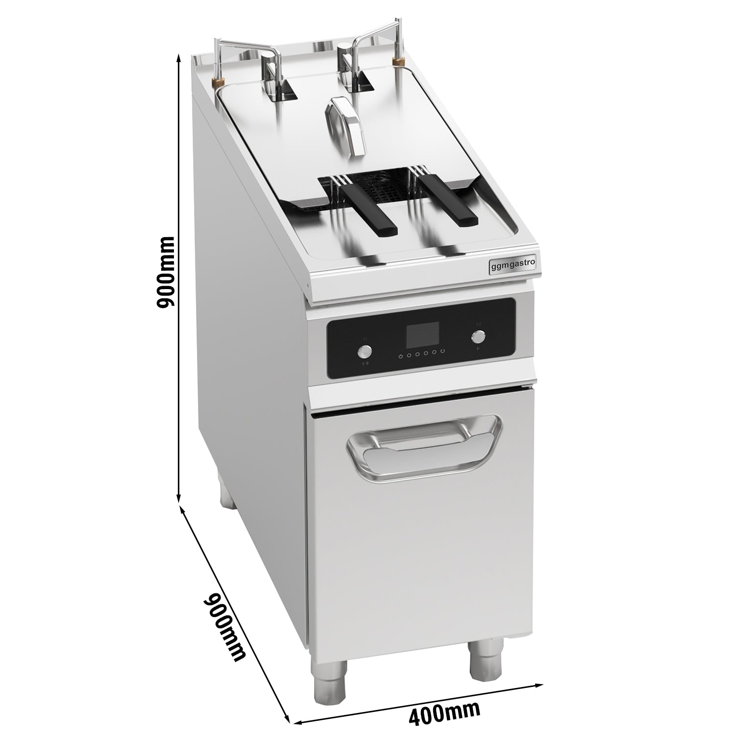 Automatic electric fryer 22 liters - with oil filtration system and automatic basket lift