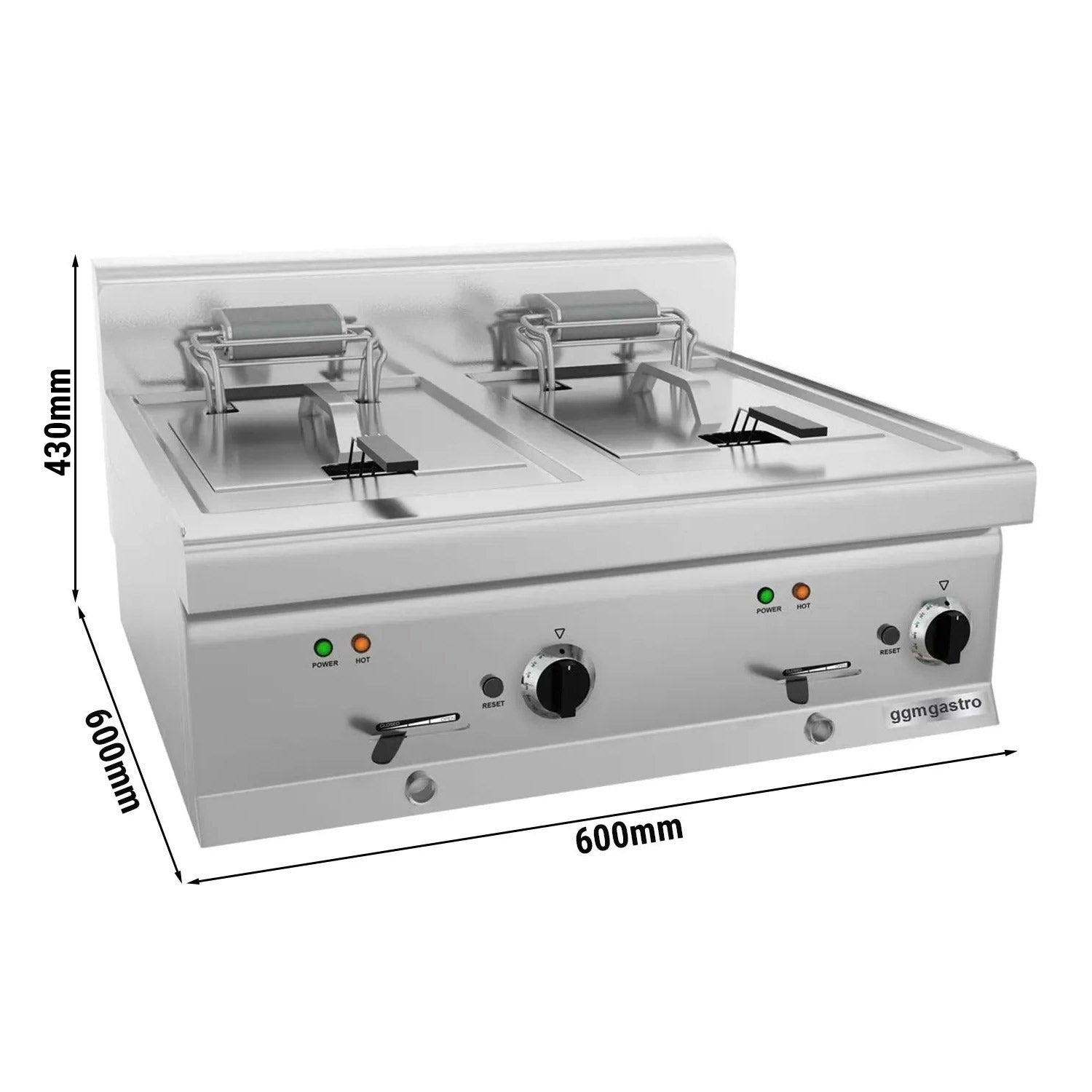 Electric fryer 11.5+11.5 l. (18kW)