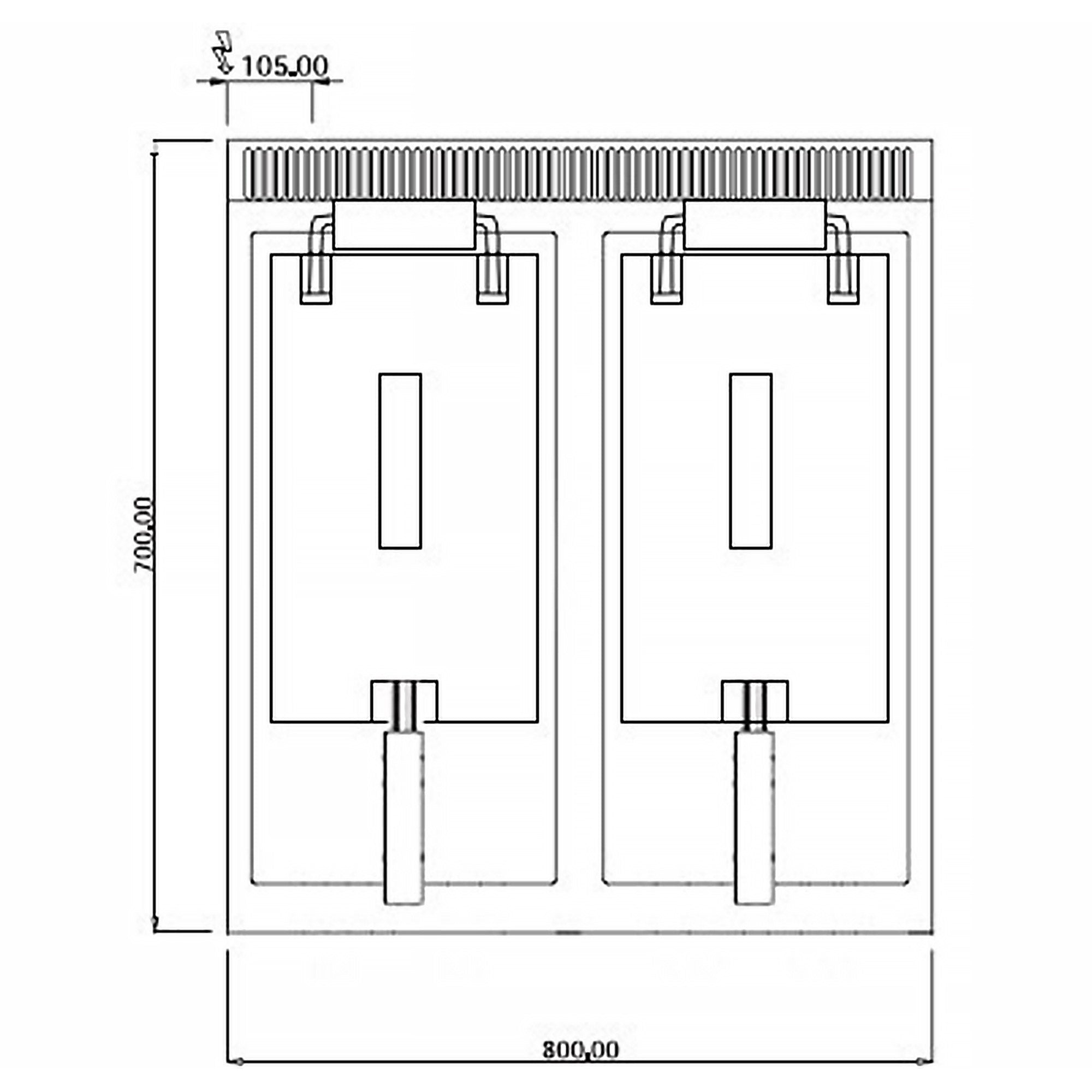 Електрически фритюрник 10+10л. (18kW) + основа