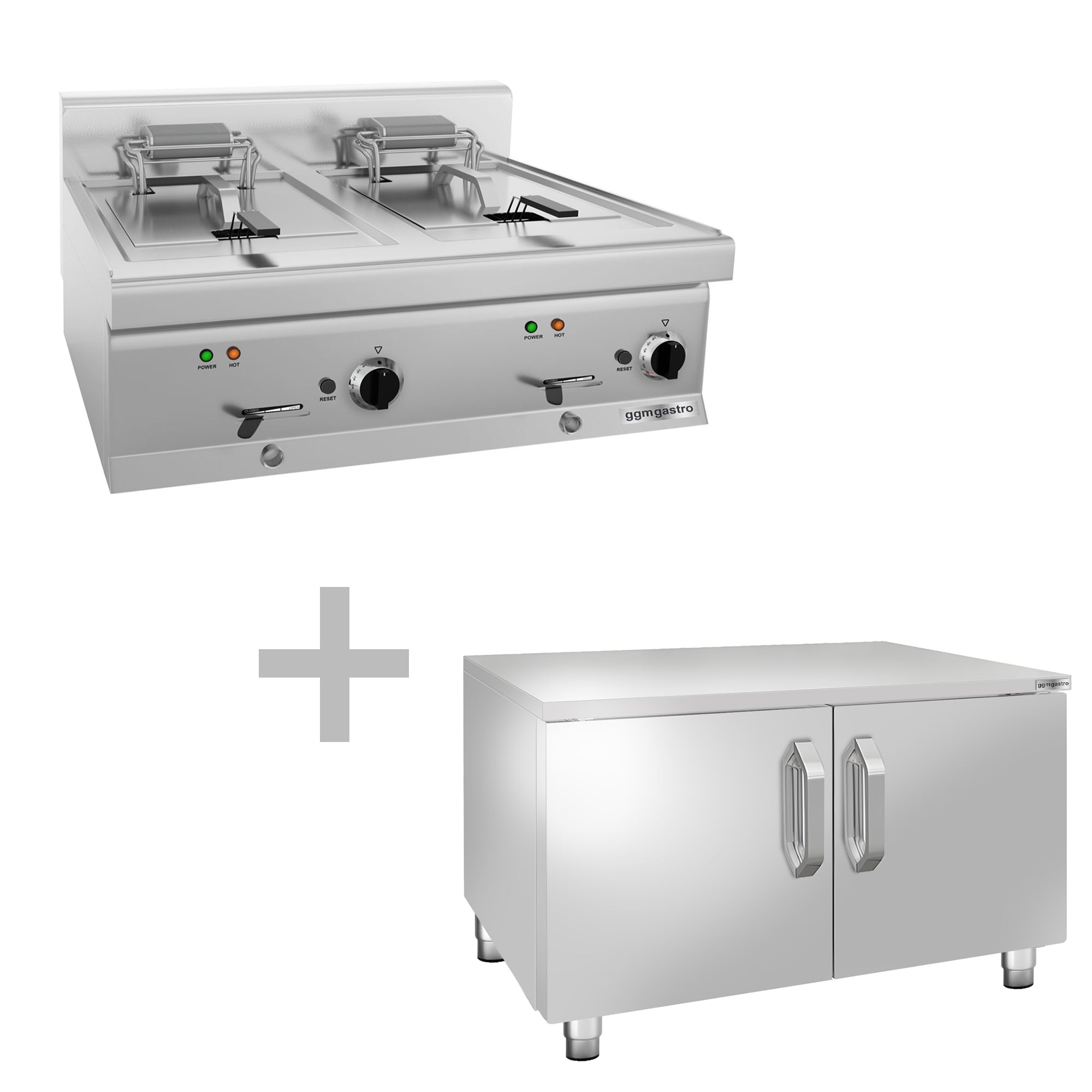 Electric fryer 10+10l (18kW) + base