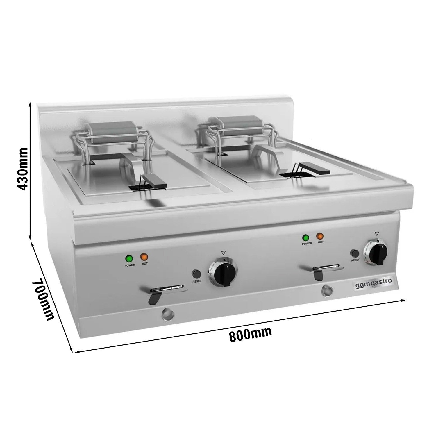 Electric fryer 11.5+11.5l (18kW)