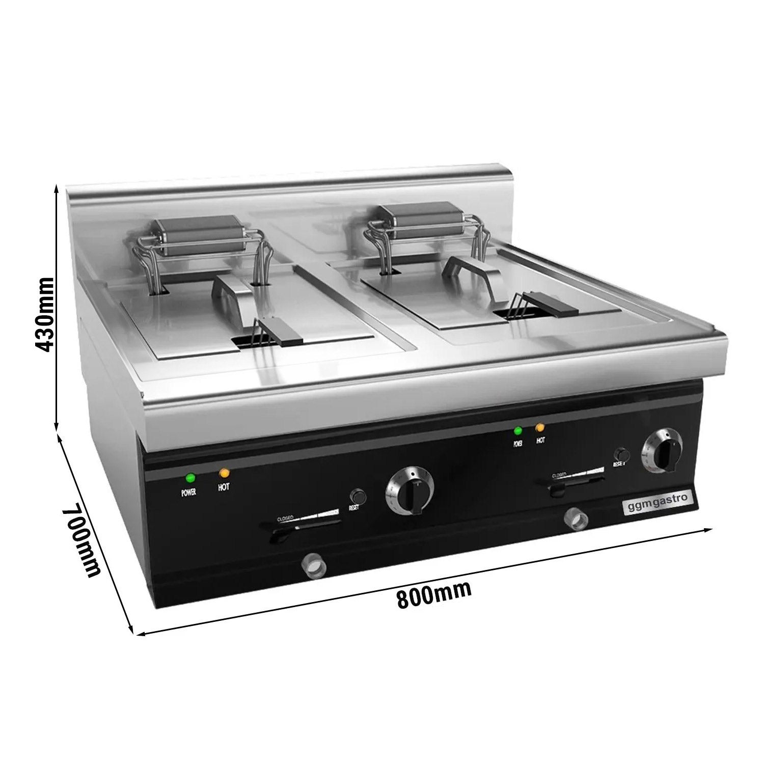 Electric fryer 11.5+11.5l (18kW)