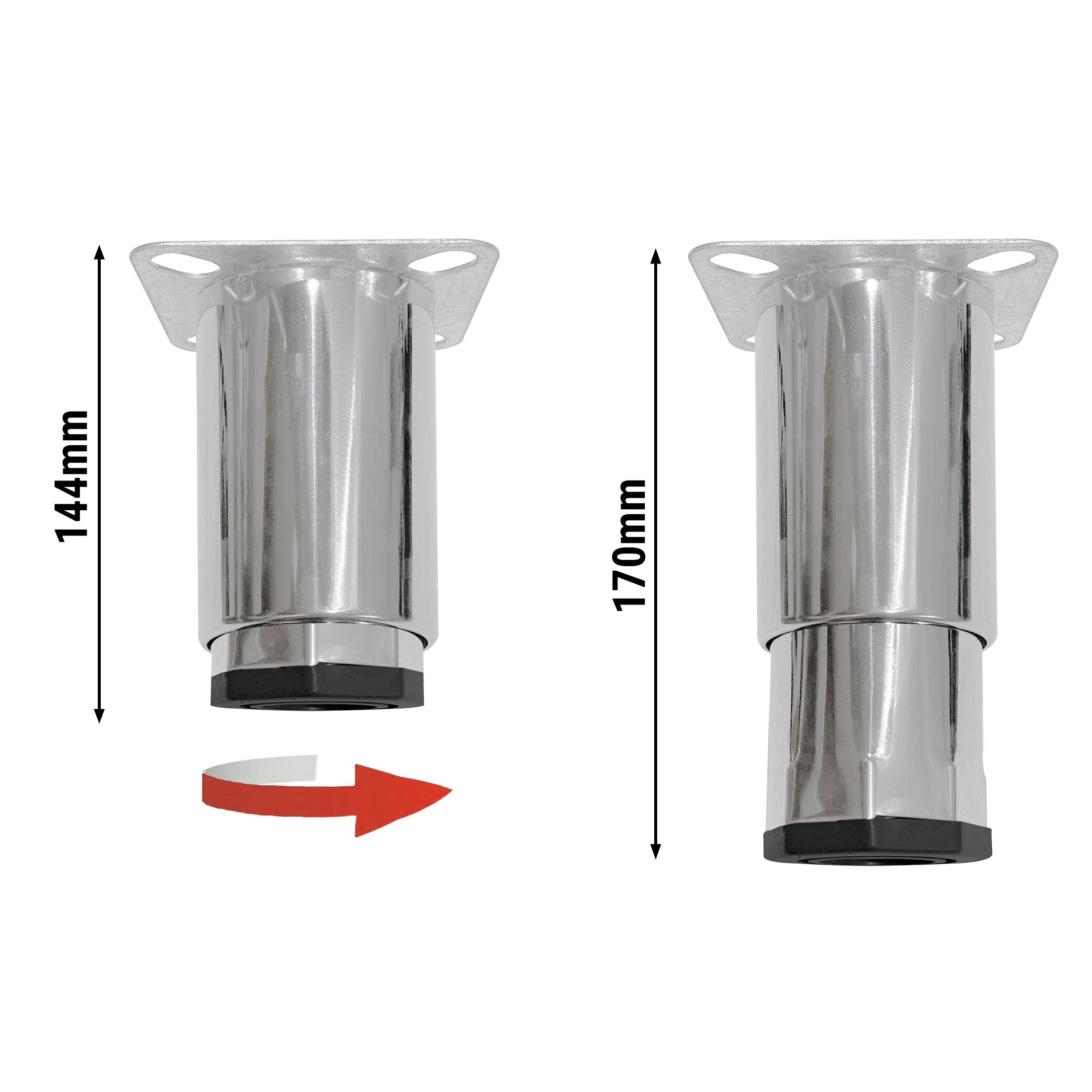 Stainless steel legs (4 pieces) - for KTS and POS