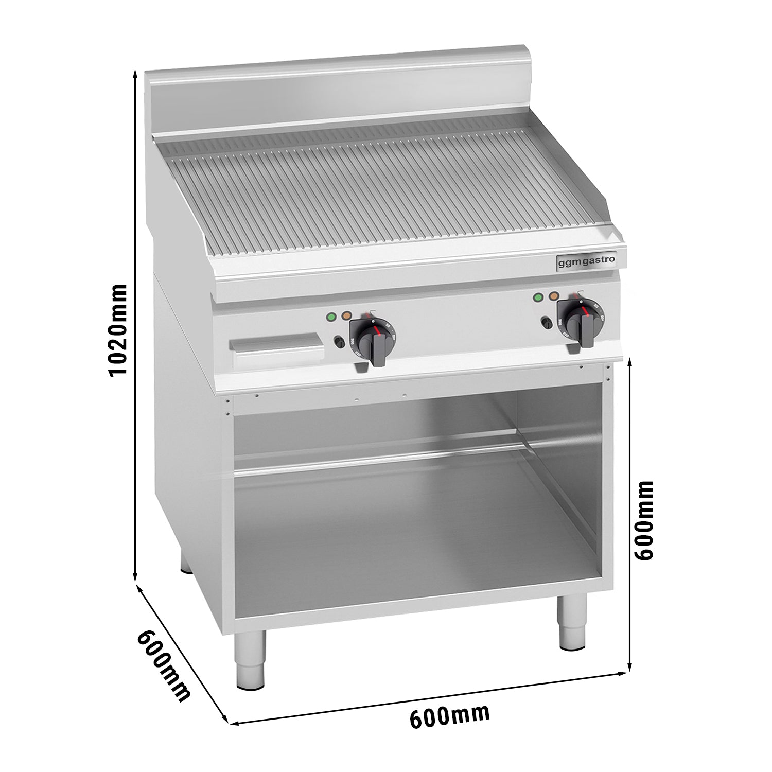 Electric grill With recess and subframe