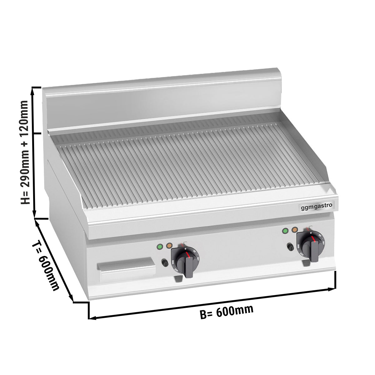 Electric Frying Plate - Ribbed (8 kW)