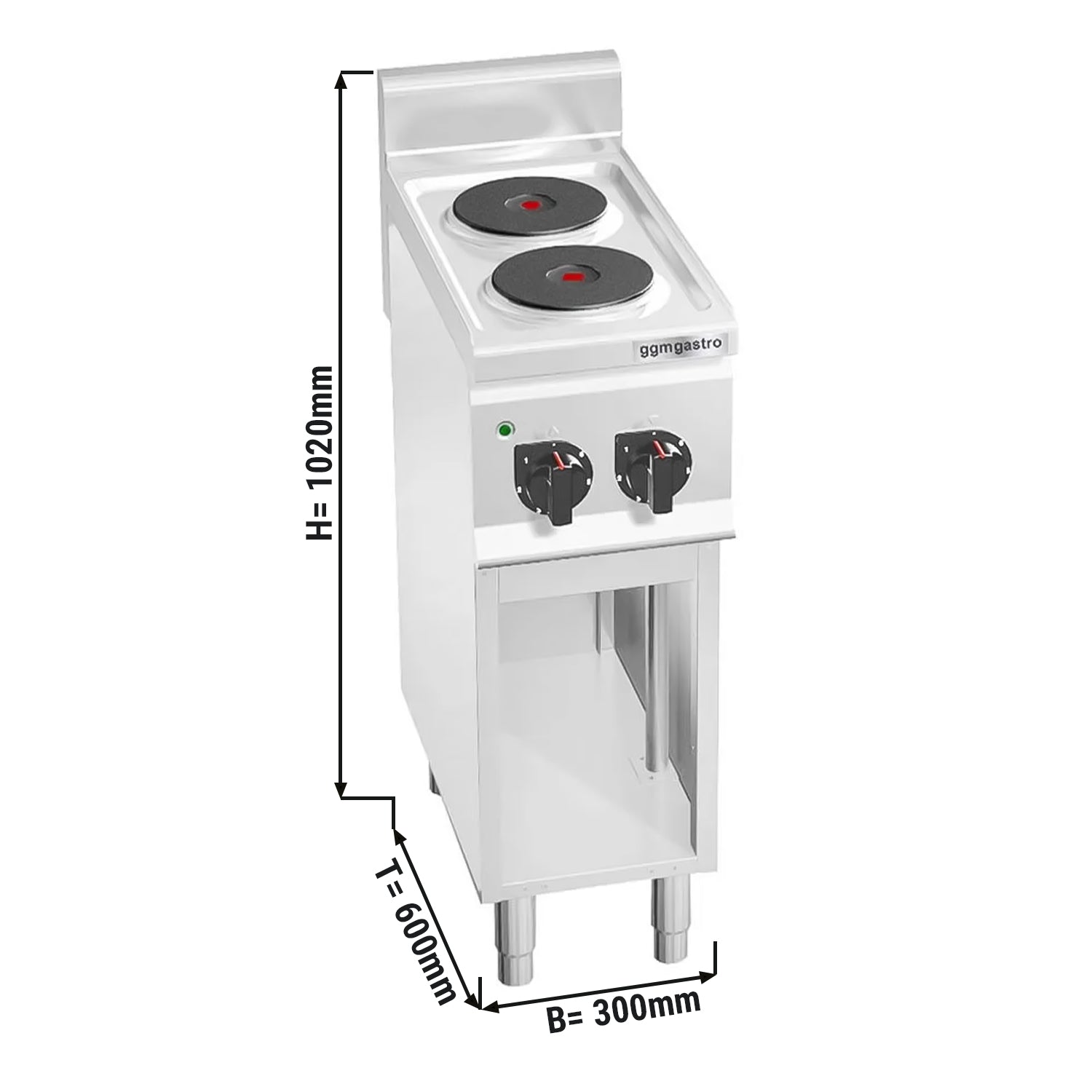 Електрическа печка 2х плочи кръгли (4 kW)