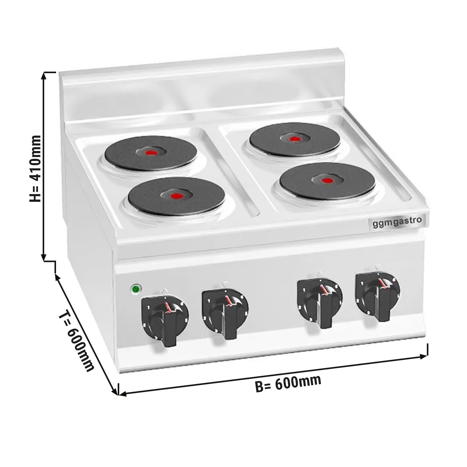 Electric stove 4x plates round (8 kW)