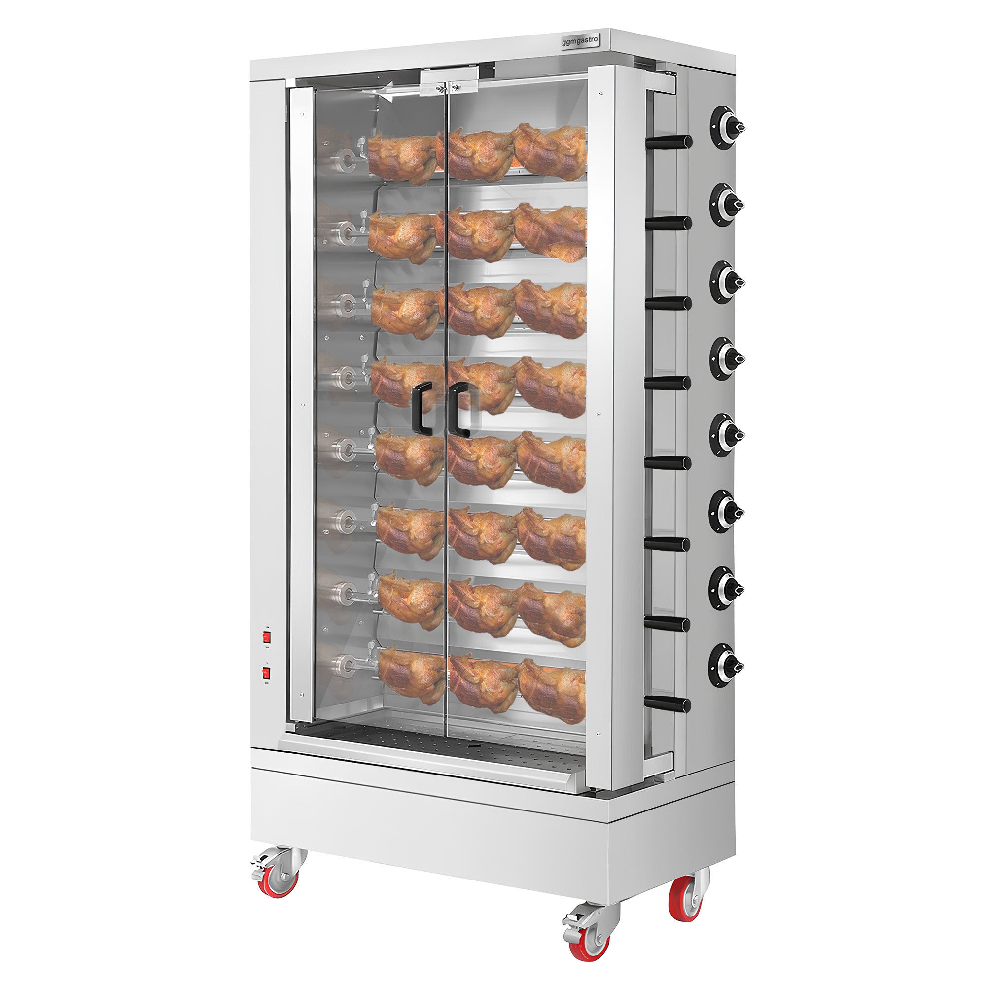 Electric grill for chickens ECO - 26.4kW - with 8 skewers for 48 chickens