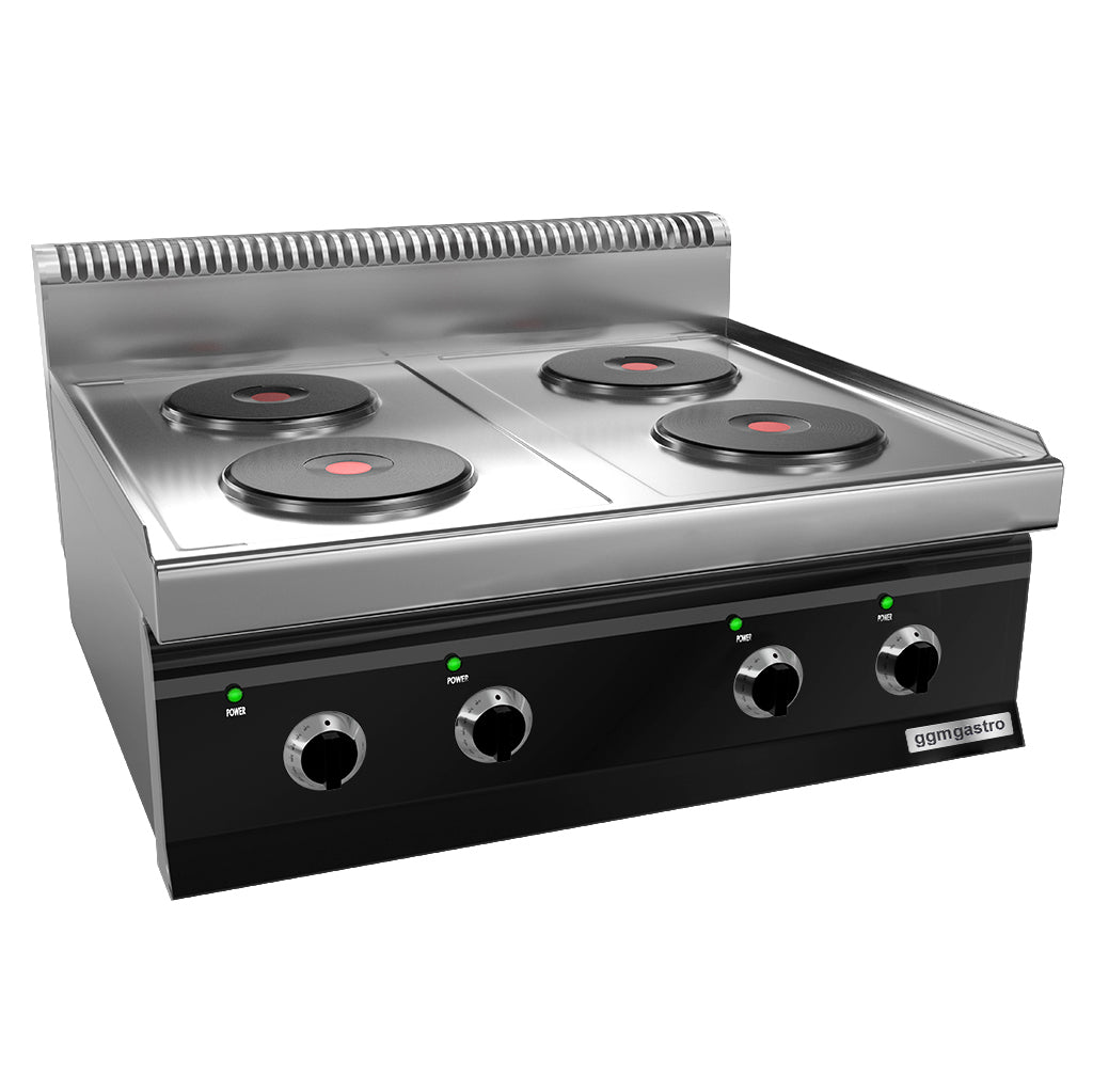 Electric hobs with 4 round plates (9.2 kW)