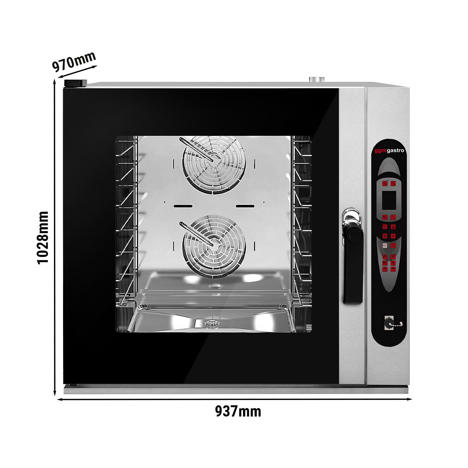 Конвектомат за печене - цифров - 2.4″ LCD дисплей - 6x EN 60x40