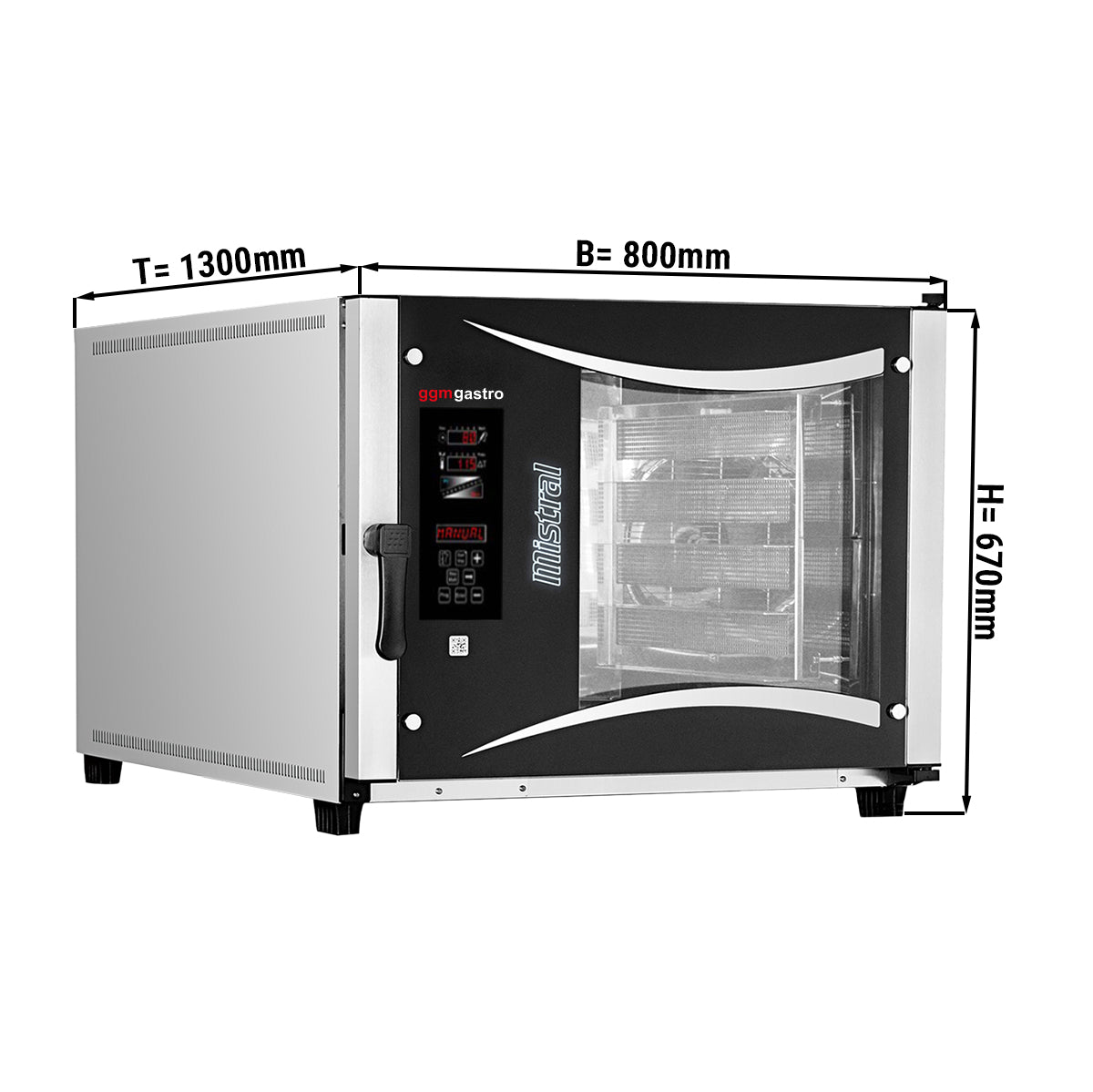 Electric oven with hot air digital - 5x EN 40 x 80 cm