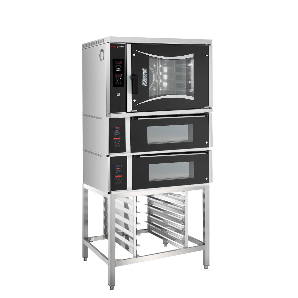 Hot air electric oven Digital - 6x BG 60 x 40 cm - incl. 2 pizza ovens/panel and bottom frame