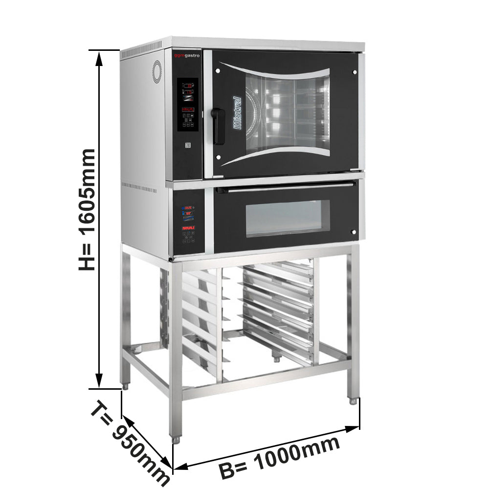 Hot air electric oven Digital - 6x BG 60 x 40 cm - incl. pizza oven/panel and bottom frame