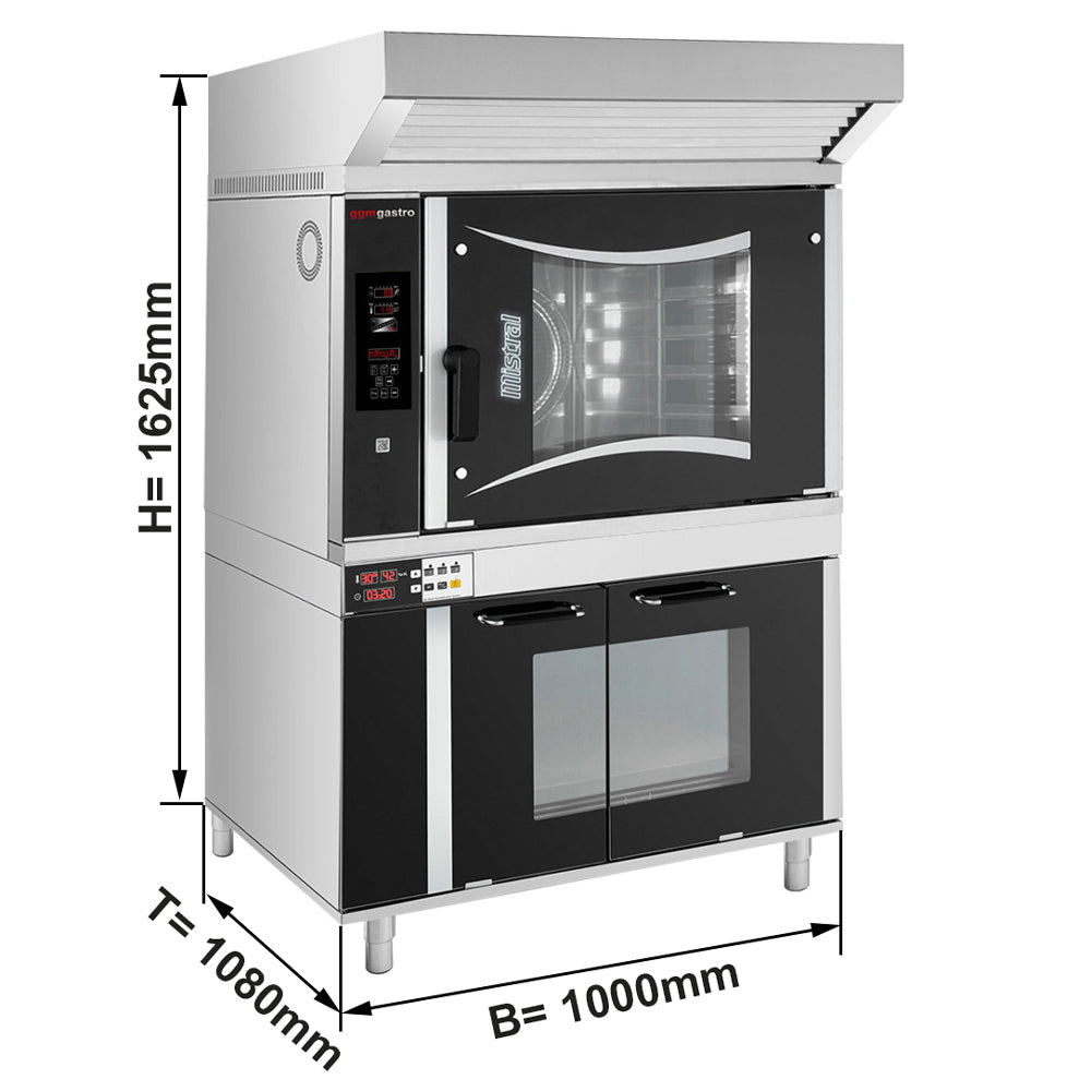 Hot air electric oven Digital - 6x EN 60 x 40 cm - with lid and sample cabinet