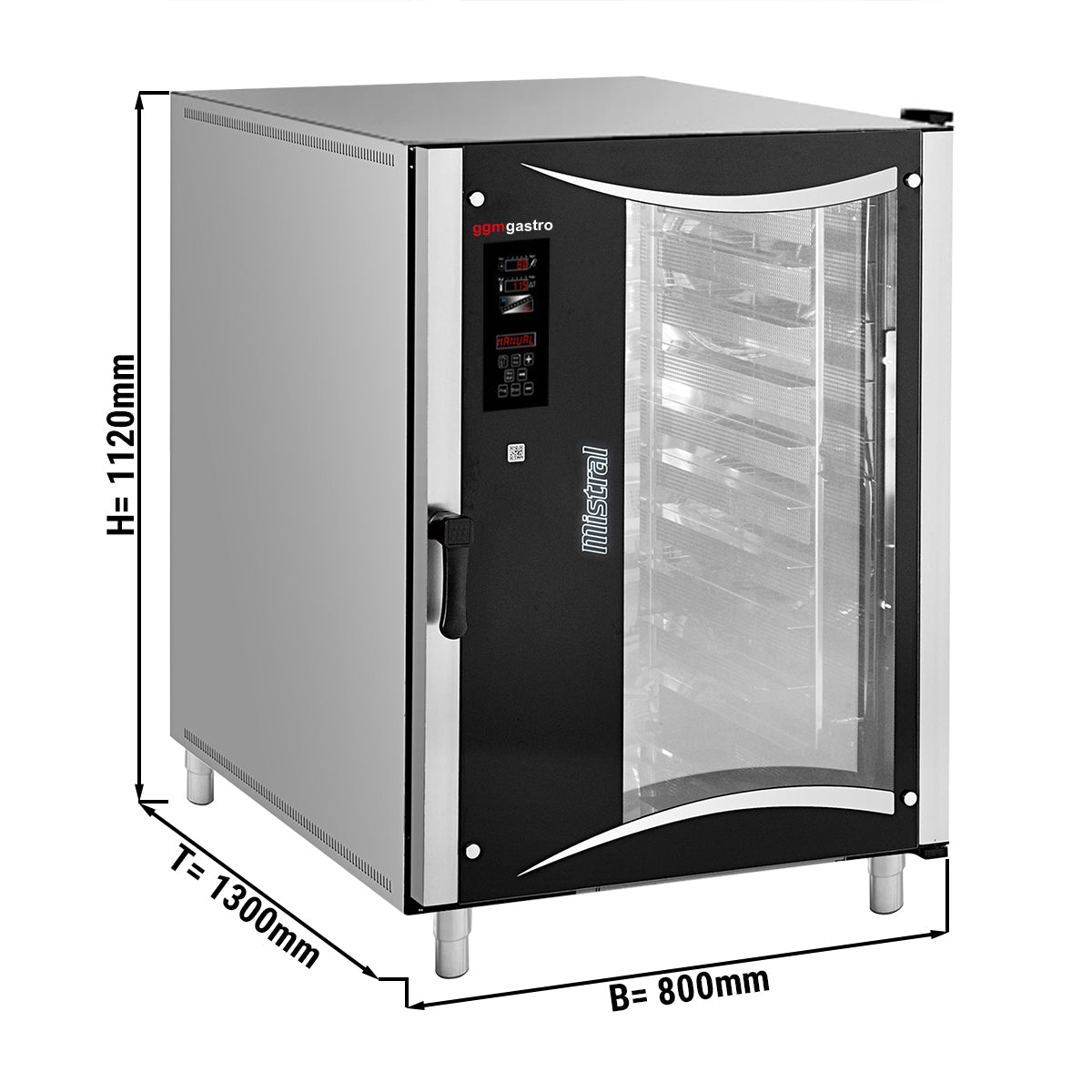 Electric oven with hot air digital - 10x EN 40 x 80 cm