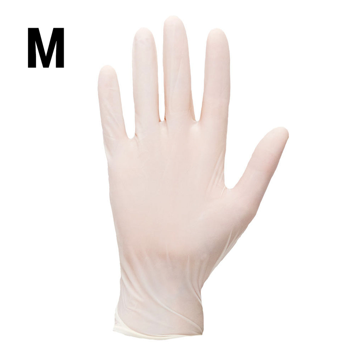 (100 pcs.) Disposable Latex Gloves - White - Size: M